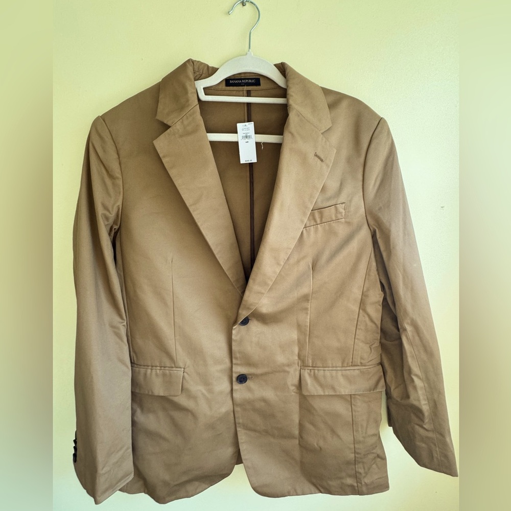 NWT Banana Republic Chino Khaki Suit 44R 36/30